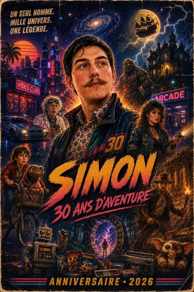L’affiche officielle de Simon, 30 ans d’aventure